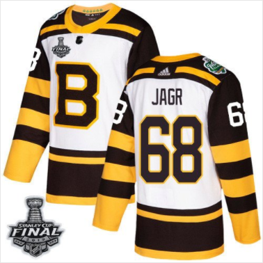 Bruins #68 Jaromir Jagr Weiß Classic 2019 Stanley Cup Final Stitched